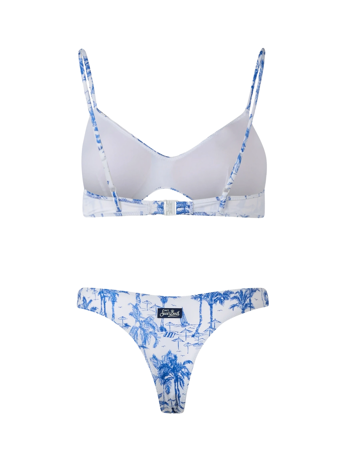 Damen Toile de Jouy U-Ausschnitt-Bralette-Bikini May Naomi