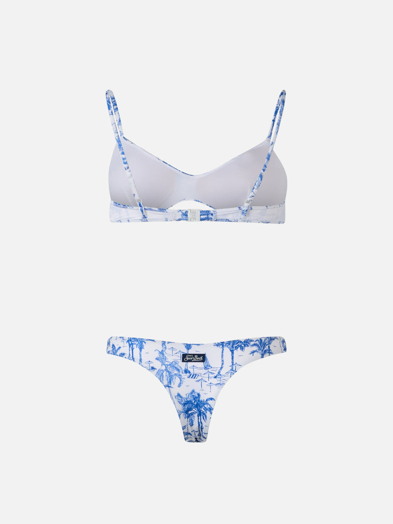 Bikini da donna con bralette scollo toile de Jouy May Naomi