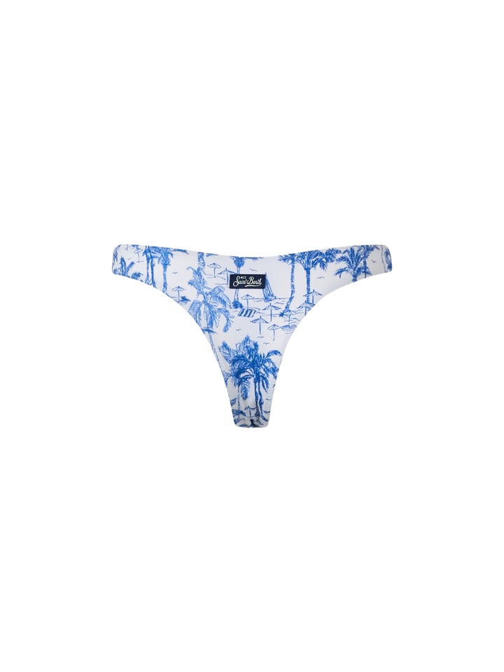 Naomi cheeky swim briefs with toile de jouy print - MC2 Saint Barth