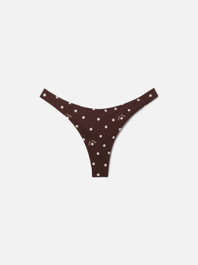 Naomi brazilian bikini bottoms with all-over polka dot print
