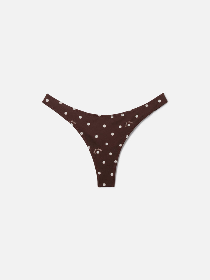 Slip mare Naomi modello brasiliana con stampa pois all-over