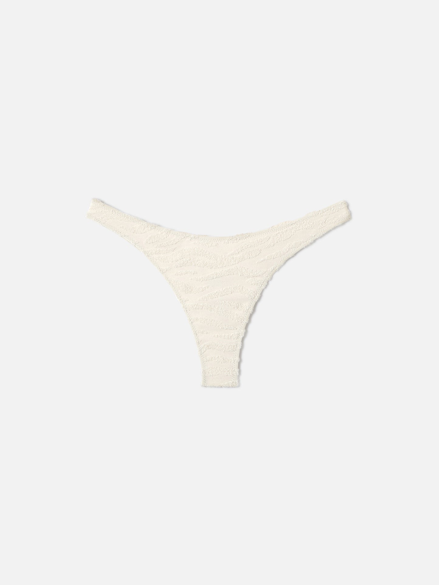 Braguita de baño cheeky Naomi de rizo con estampado cebra en relieve beige 