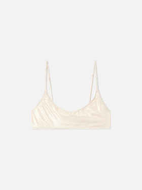 Top bikini Sadie bralette laminato oro