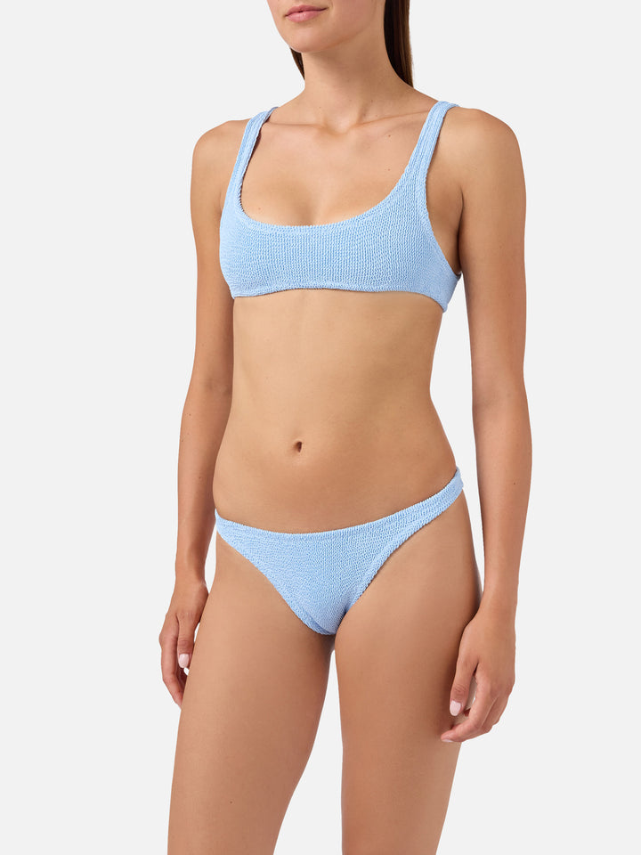 Bikini brassière en crinkle bleu clair Naima Naomi 