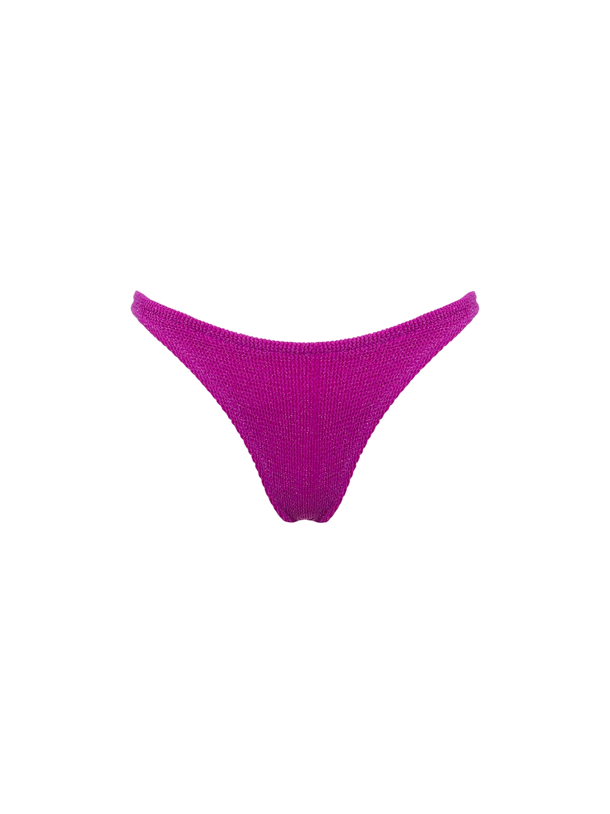 Woman fuchsia lurex crinkle cheeky swim briefs Naomi - MC2 Saint Barth