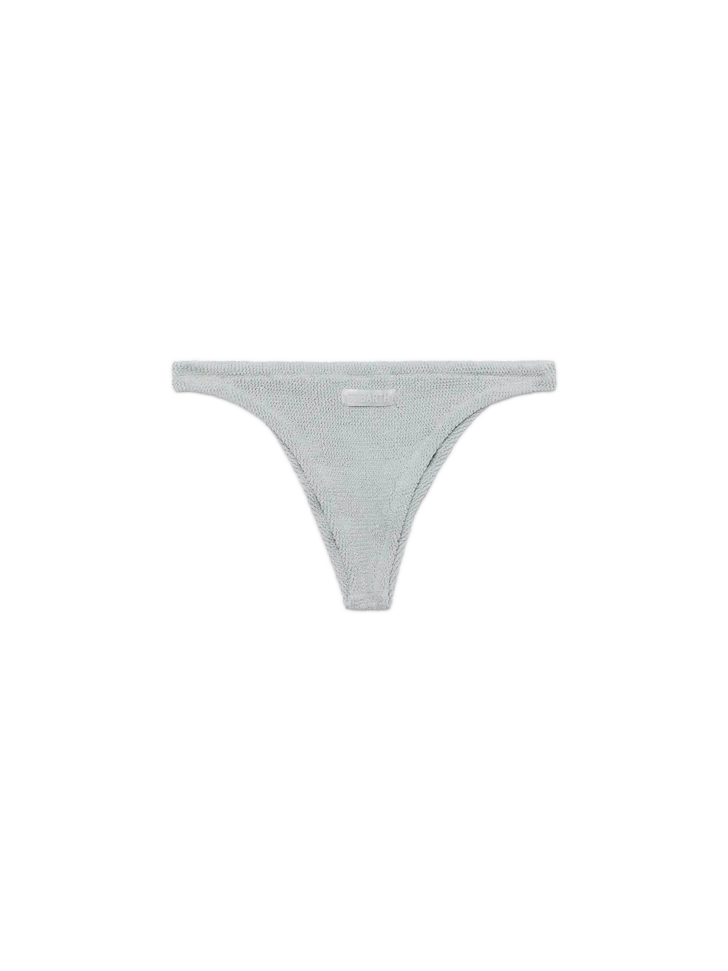 Naomi slip mare cheeky in crinkle lurex color argento