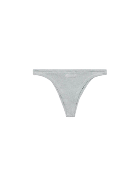 Naomi slip mare cheeky in crinkle lurex color argento