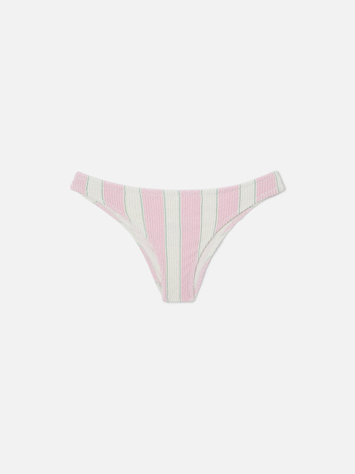 Bikini Naima Elise crinkle a righe rosa