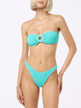 Woman water green classic crinkle bikini Naima Naomi