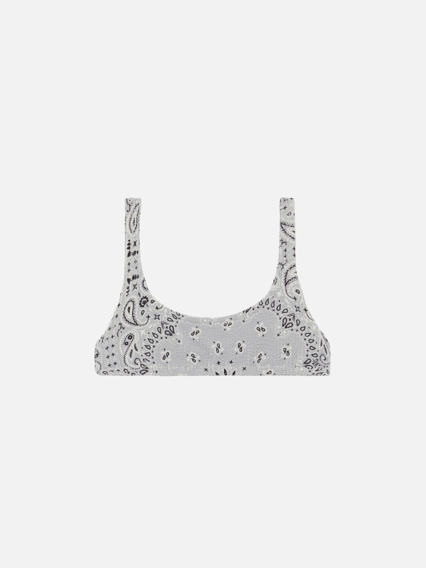 Naima crinkle classico top a bralette con stampa bandana