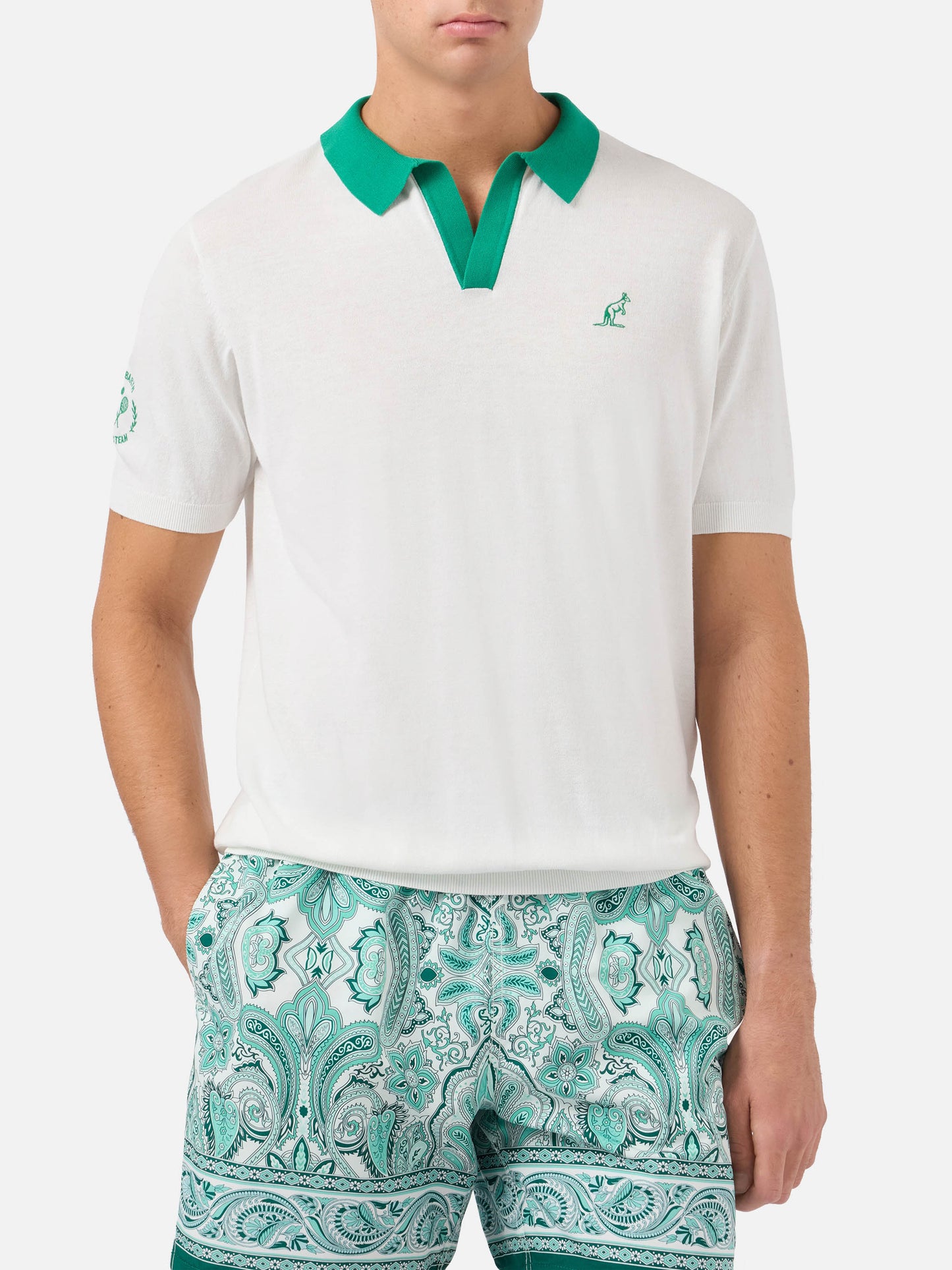 Newcombe off-white knitted cotton polo shirt | Special Edition