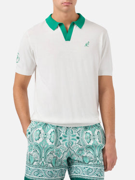 Newcombe off-white knitted cotton polo shirt | Special Edition