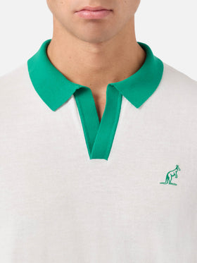 Newcombe off-white knitted cotton polo shirt | Special Edition