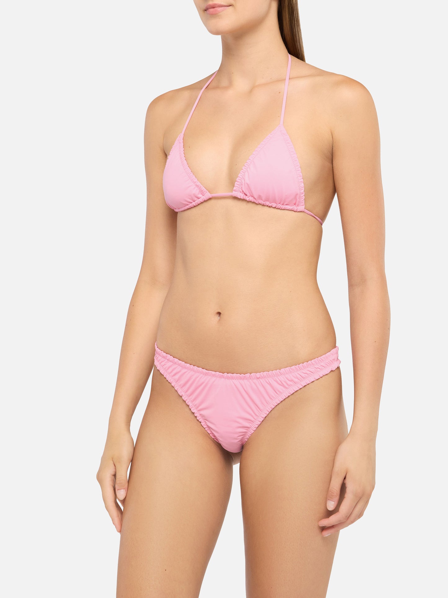 Nilly top triangolo classico rosa - Nalu slip mare cheekiest color rosa