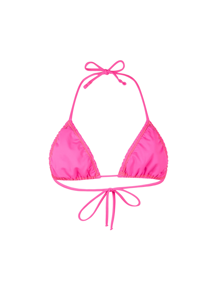 Klassischer Badeanzug mit Triangel-Top in Neonrosa für Damen Nilly