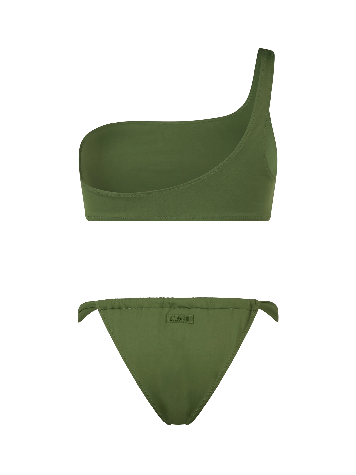 Bikini a bralette monospalla verde militare da donna Celestine Noelle