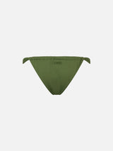 Woman military green cheekiest swim briefs Noelle