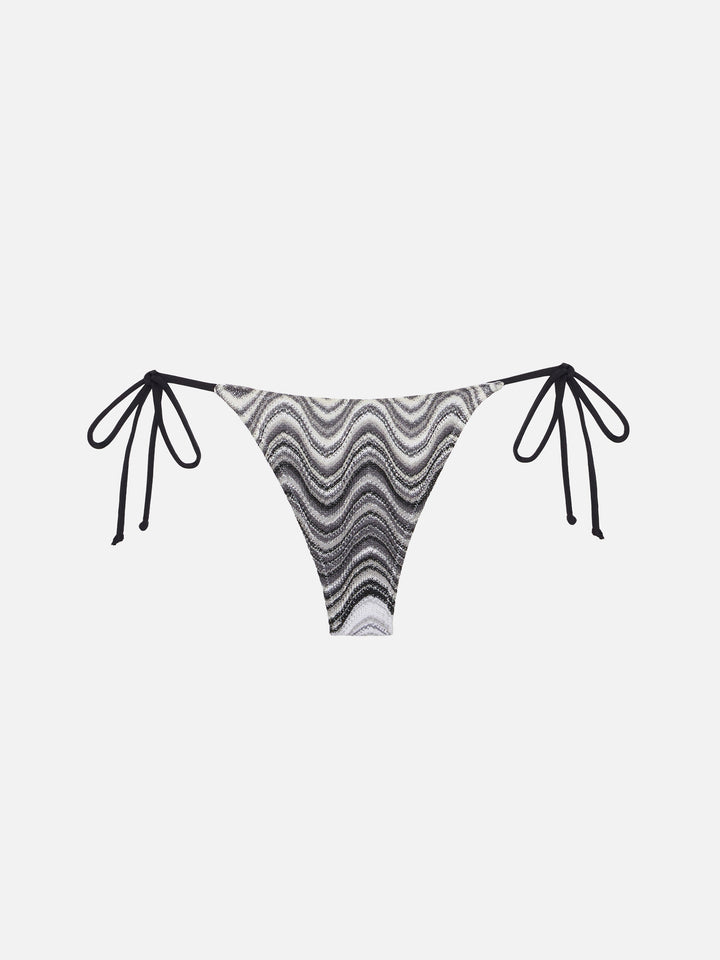 Norah raschel chevron cheeky swim briefs