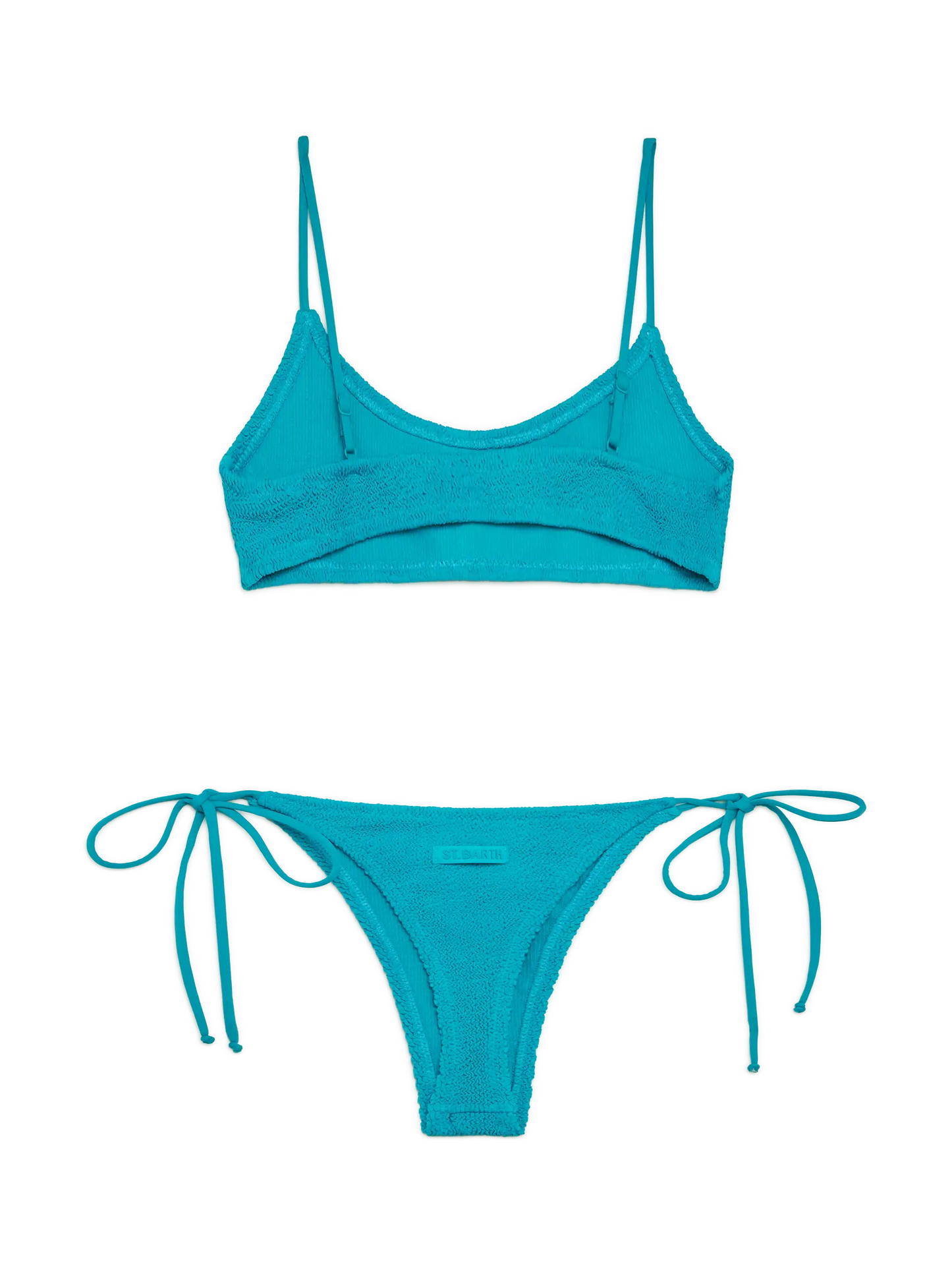 Bikini crinkle a bralette Jusy Norah in verde ottanio