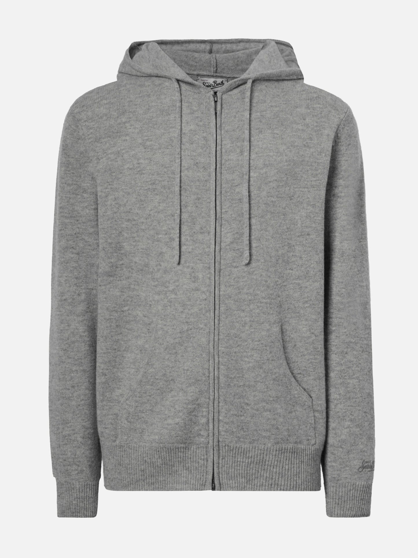Notting lambswool hoodie in grey melange