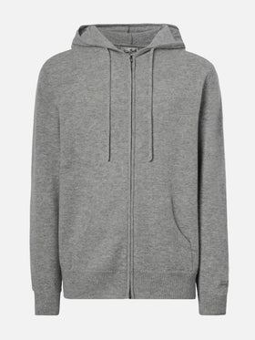 Notting lambswool hoodie in grey melange