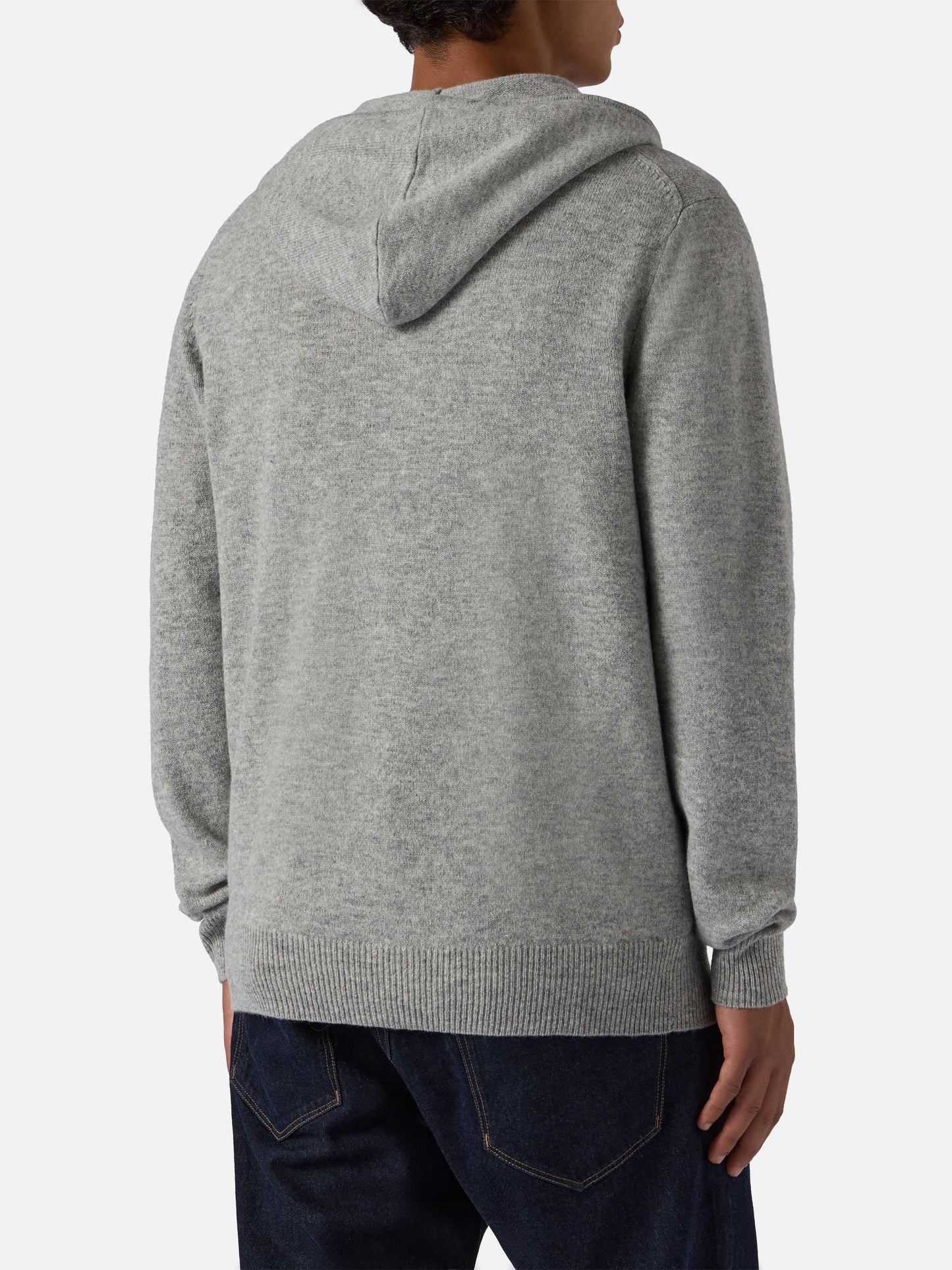 Notting lambswool hoodie in grey melange