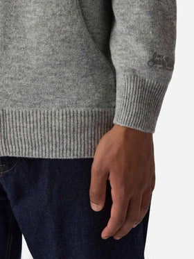 Notting lambswool hoodie in grey melange