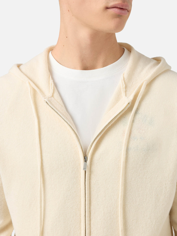Notting hoodie in 100% lambswool white