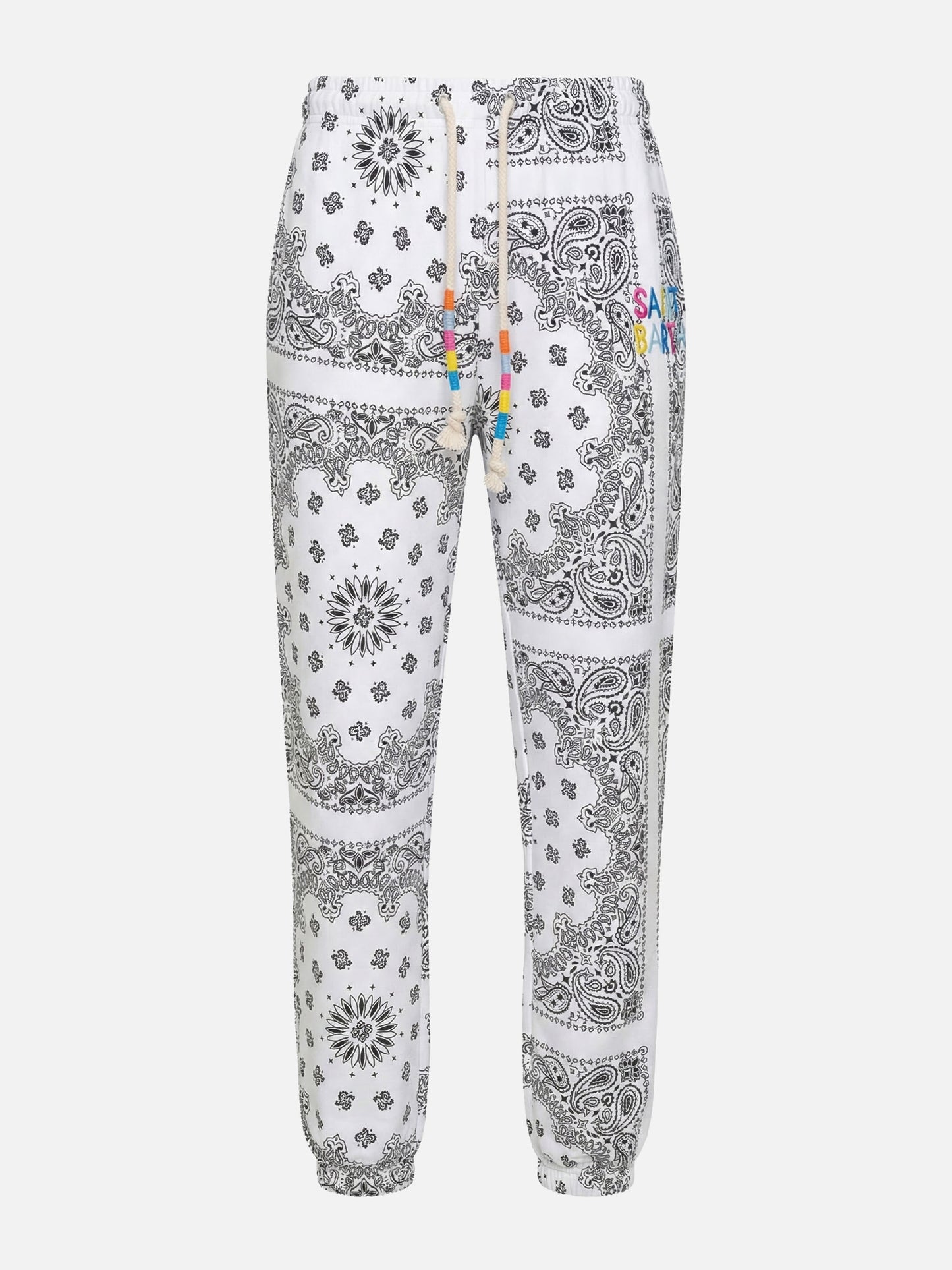 Jogginghose aus Baumwolle mit Bandana-Print