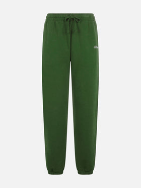 Pantaloni da jogging in pile Odalys verde militare