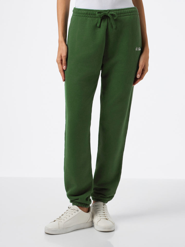 Pantaloni da jogging in pile Odalys verde militare