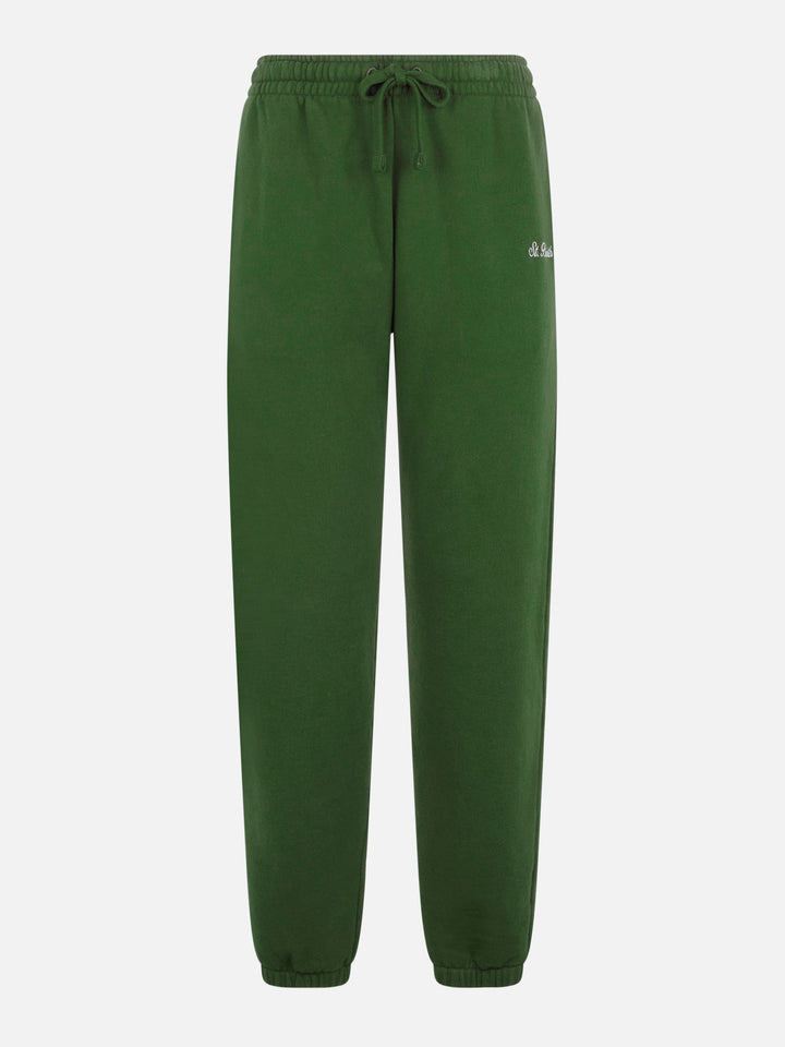 Militärgrüne Jogginghose aus Baumwollfleece von Odalys