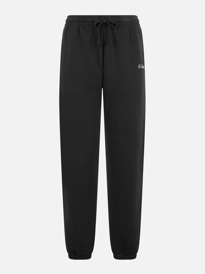 Black cotton fleece jogger pants Odalys