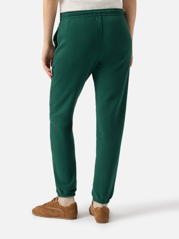 Pantalones jogger Odalys en felpa de algodón British green 