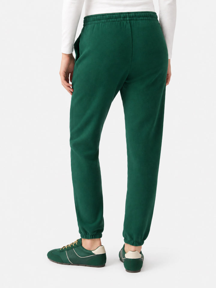 Pantalones jogger Odalys en felpa de algodón British green 