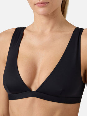 Top bikini Ofelia triangolo a spalla larga nero