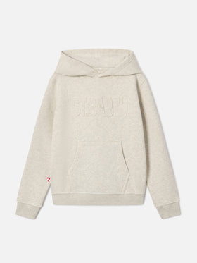 Sweat à capuche Oliver en mélange de coton crème avec patch St. Barth 