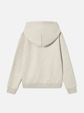 Sweat à capuche Oliver en mélange de coton crème avec patch St. Barth 