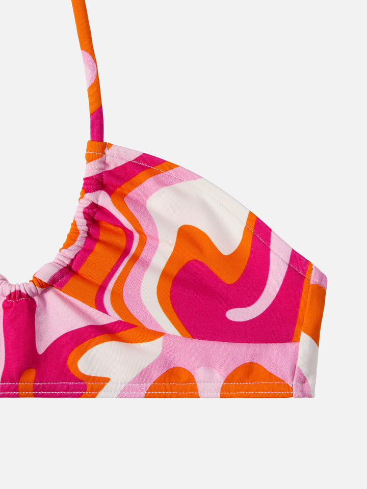 Page Jr Crop-Top mit Liquid Shape Print