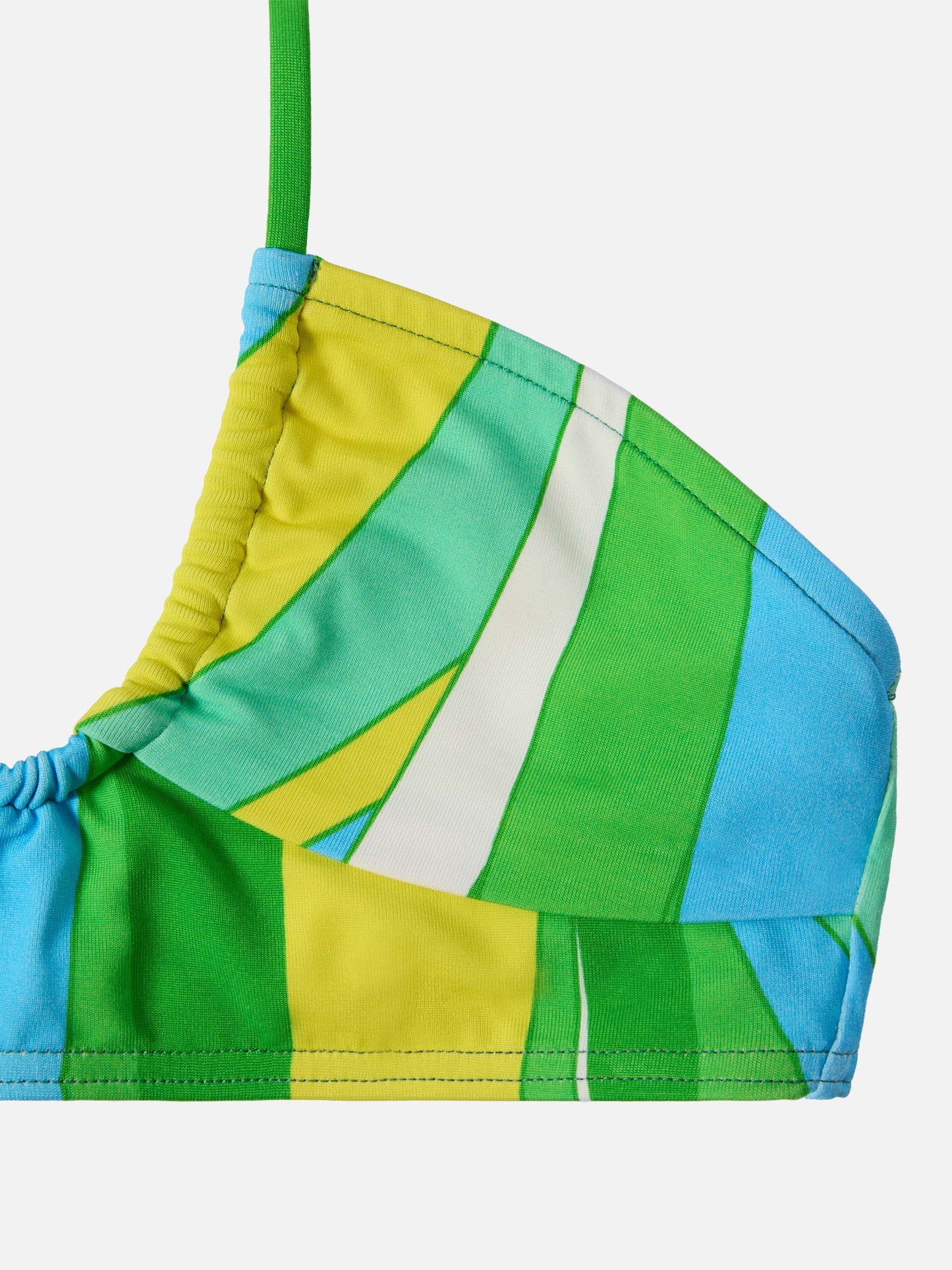 Top crop Page Jr con stampa shape wave