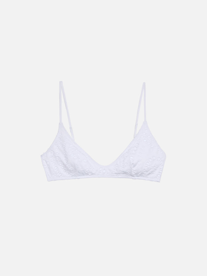 Paloma white Sangallo lace scoop bralette