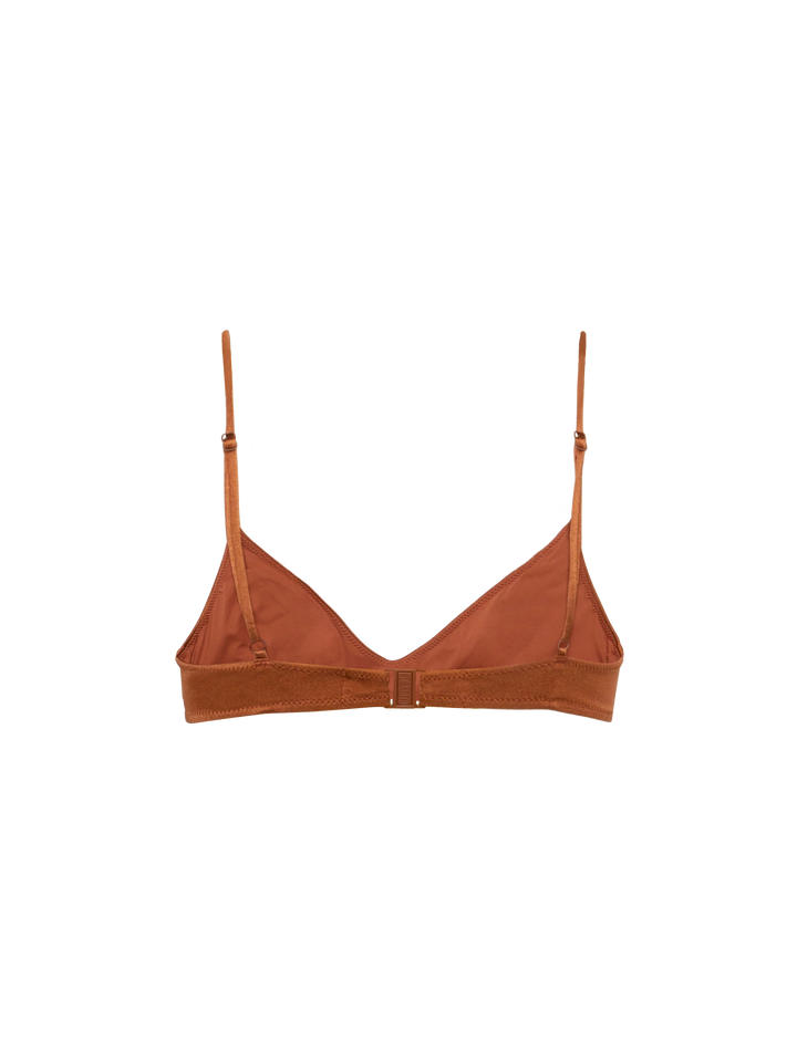 Paloma brown scoop bralette with rhinestone embellishment - MC2 Saint Barth