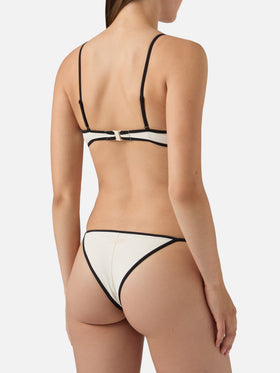 Paloma Zephire String cream bikini with contrast trims