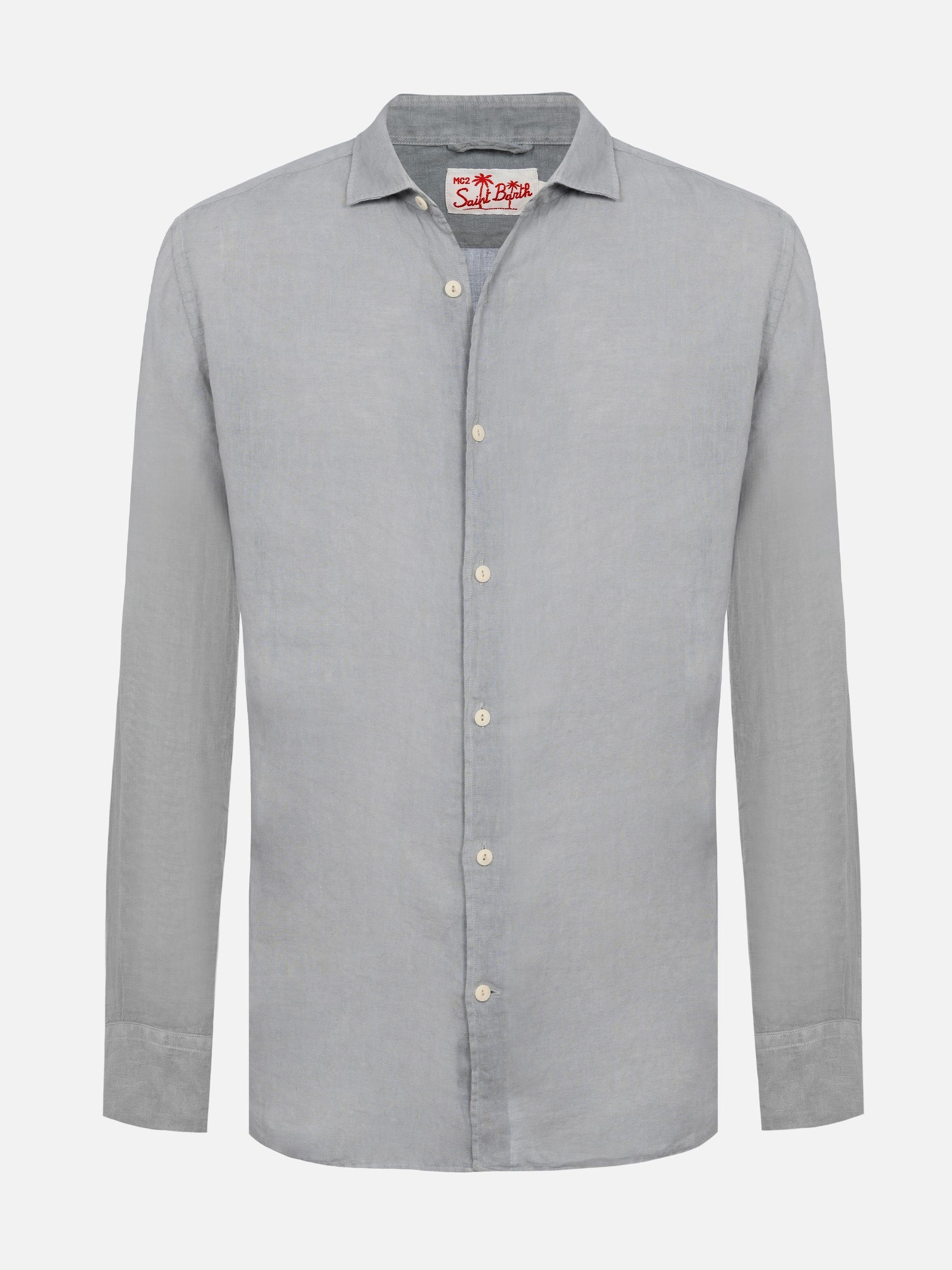 Grey linen shirt Pamplona - MC2 Saint Barth
