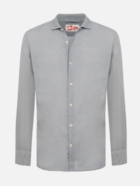 Grey linen shirt Pamplona - MC2 Saint Barth