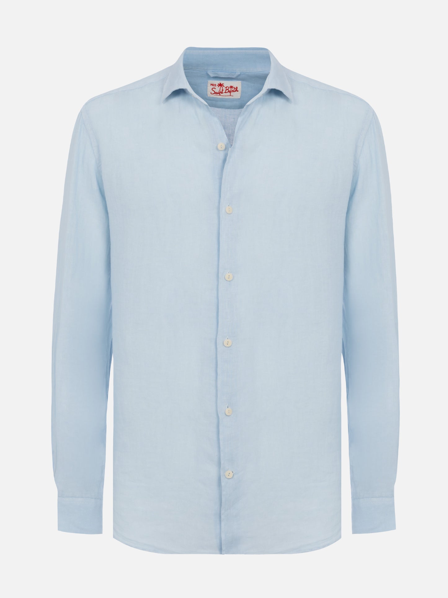 Camicia Pamplona in lino azzurro