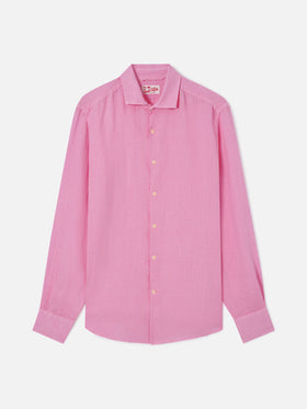 Camicia Pamplona in lino rosa