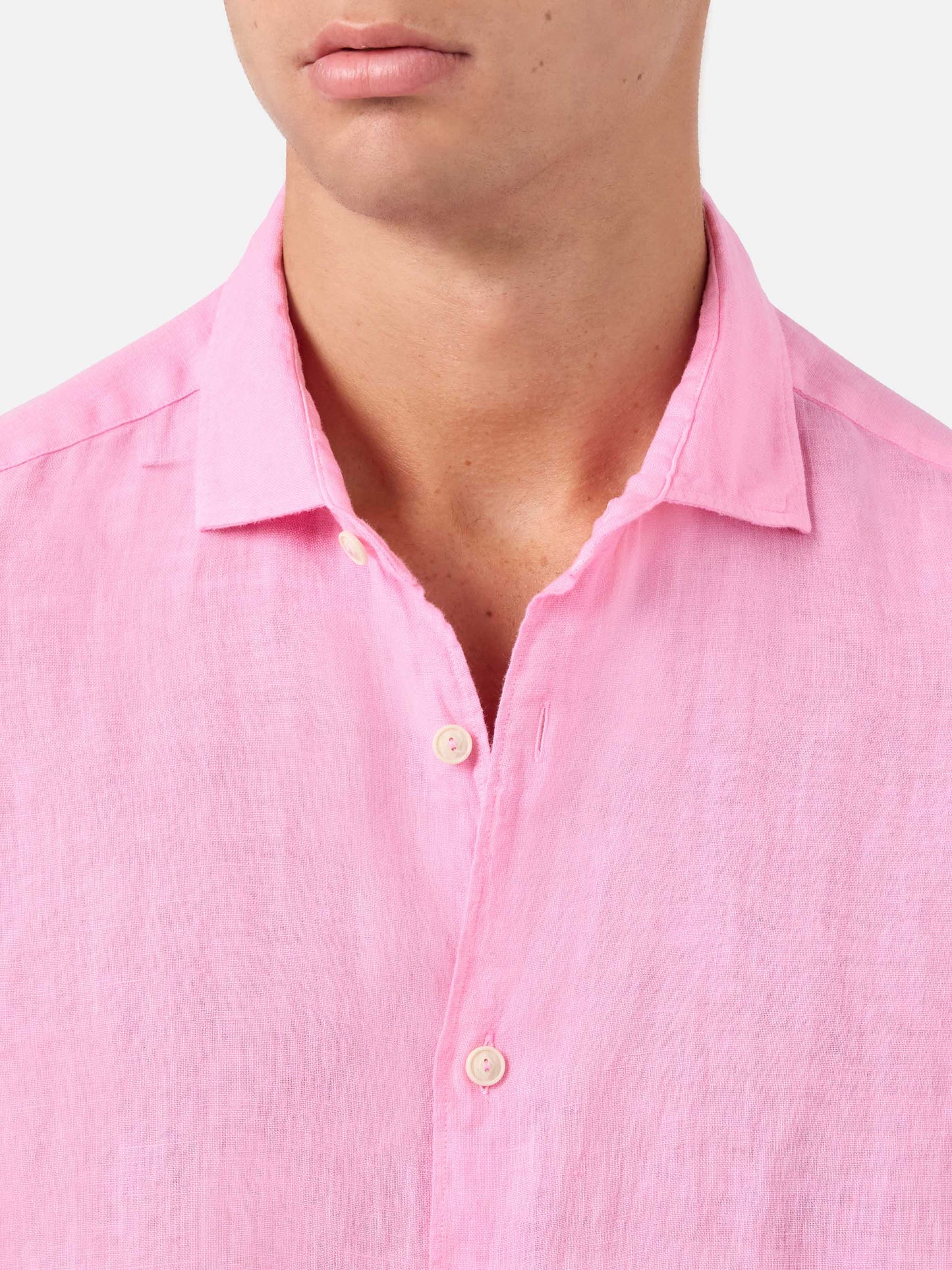 Camicia Pamplona in lino rosa