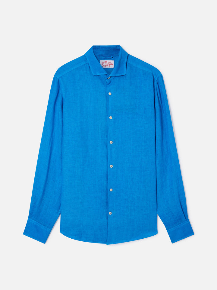 Pamplona bluette linen shirt