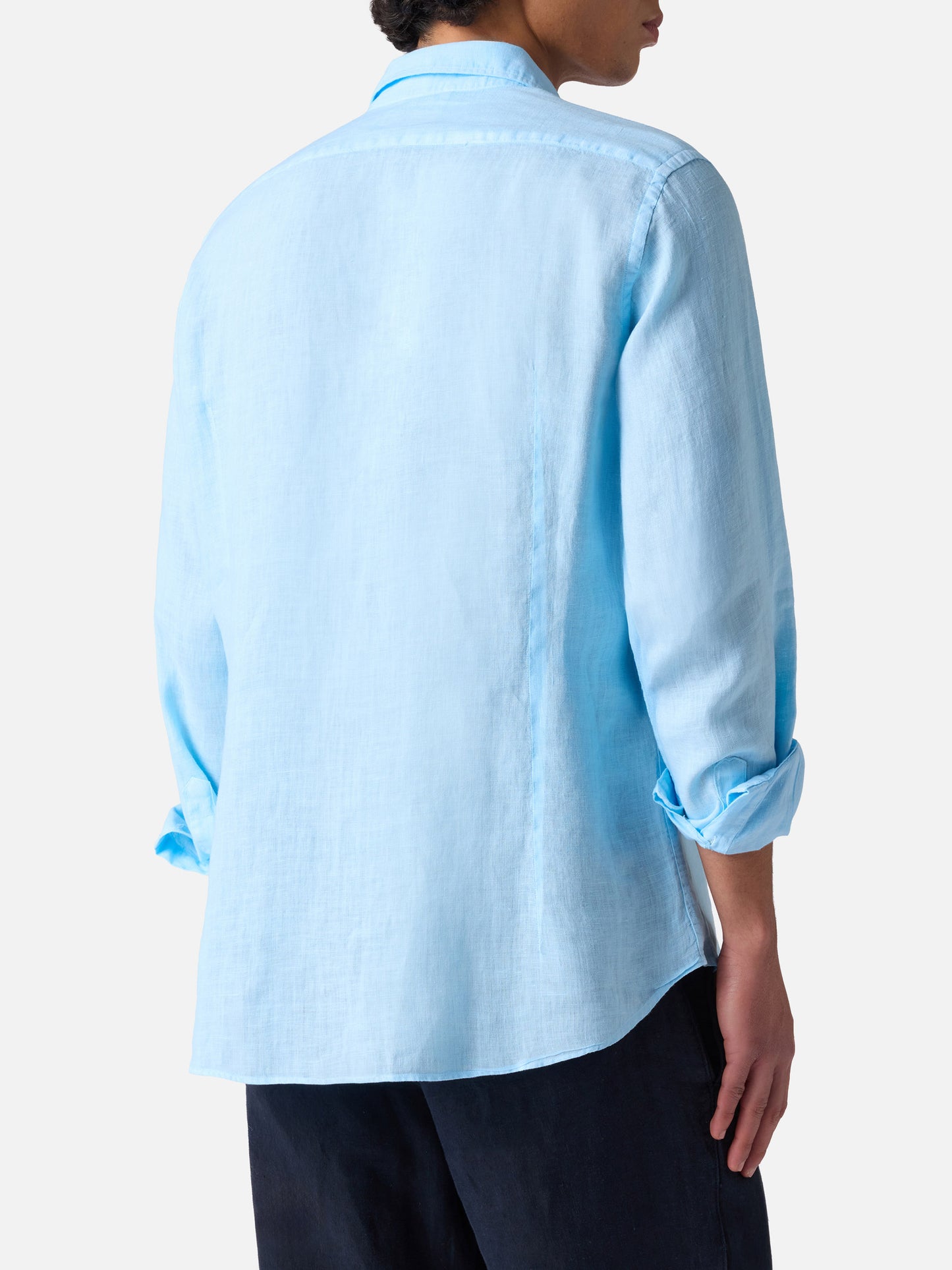 Man light blue linen shirt Pamplona